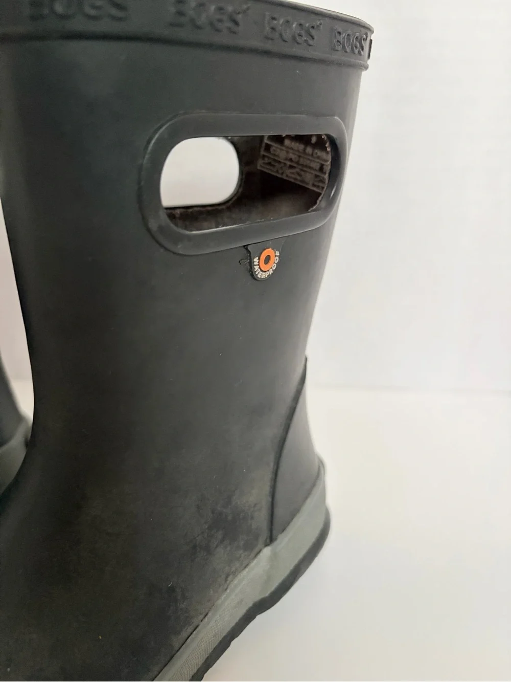 Bogs Skipper Rain Boots Waterproof Pull On Outdoor Shoes Toddler Black Size 9